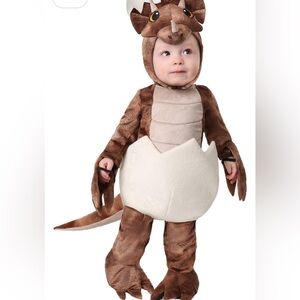 Tiny Triceratops Dinosaur Halloween Costume Baby Toddler 12-18 Months
